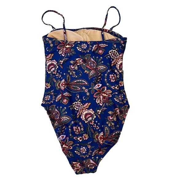 J.Crew Women's Dark Blue Floral Print One-Piece Swimsuit Size 6 - Picture 4 of 10